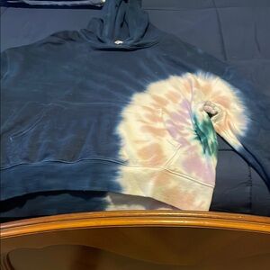 Wildfox Navy and Tie-Dye Hoodie